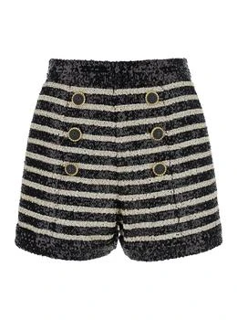 Balmain | Balmain Horizontal Striped Embellished Shorts
