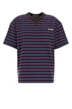 Prada | Prada Striped Crewneck T-Shirt