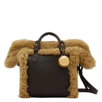 Small Shield Shearling Tote Bag
