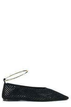 Jil Sander | Jil Sander Pointed Toe Perforated Ballet Flats