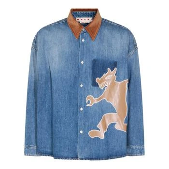 Marni | Marni Wolf Patch Denim Shirt