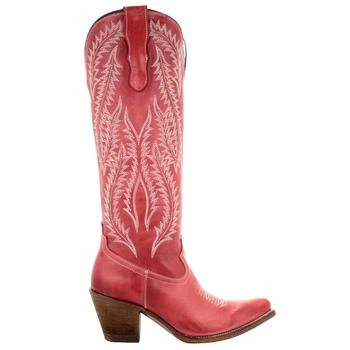 Corral Boots Rioja Red Embroidered Snip Toe Cowboy Boots