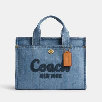 Coach Coach Denim Cargo Logo-Embroidered Denim Tote Bag