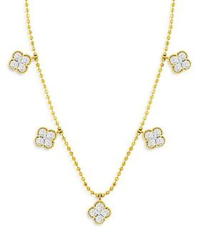 Bloomingdale's | Diamond Clover Station Necklace in 14K Yellow Gold, 1.0 tcw
