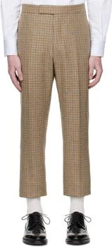 Thom Browne | Tan Backstrap Gunclub Check Cheviot Tweed Trousers