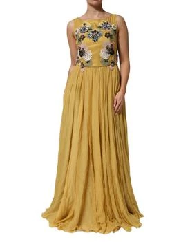Dolce & Gabbana | Silk Floral Embroide Maxi Women's Dress