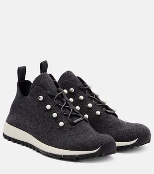 Jimmy Choo | Veles embellished cashmere sneakers