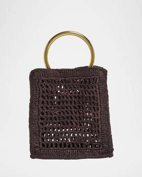 Chloé | Summer Banana Top-Handle Bag in Crochet Paper and Leather