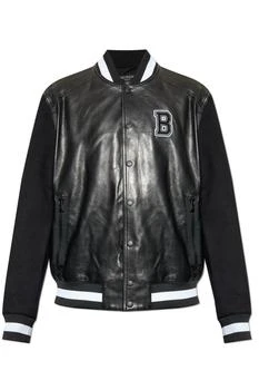 Balmain | Balmain Varsity Leather Bomber Jacket