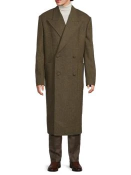 Givenchy | Herringbone Wool Oversized Double-Breasted Coat