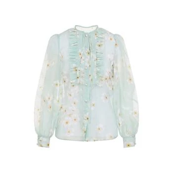 Valentino | Valentino Ruffled Detail Floral Printed Blouse