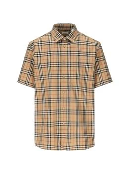 Burberry | Burberry Check Pattern Short-Sleeved Shirt