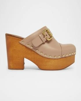Chloé | Jeannette Leather Platform Clogs