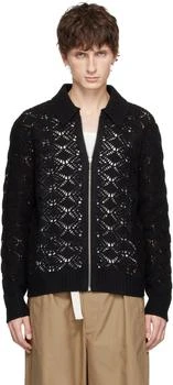 Jil Sander | Black Zip Up Shirt