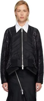 Sacai | Black Nylon Twill Blouson Bomber Jacket