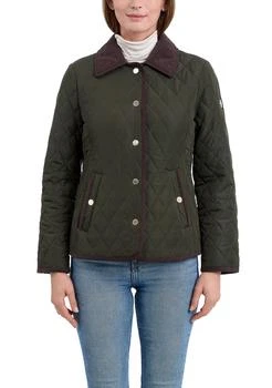 Women's Quilted Barn Jacket with Corduroy