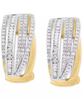 Effy | EFFY® Diamond Multirow Hoop Earrings (5/8 ct. t.w.) in 14k Gold