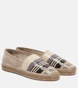 Brunello Cucinelli | Sequined suede espadrilles