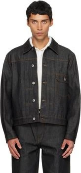 Navy Type 1 Rigid Denim Trucker Jacket