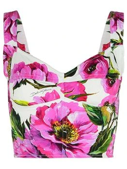 Dolce & Gabbana | Dolce & Gabbana Floral Printed Bustier Top