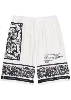 Dolce
Gabbana | Printed piqué cotton shorts