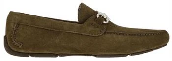 Salvatore Ferragamo | Men
s Driver With Gancini Ornament Loafer In Muschio