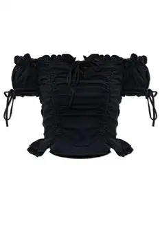 Balenciaga | Balenciaga Drawstring Off The Shoulder Top