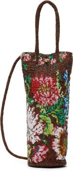Cordera Brown Handmade Beaded Peonia Bag