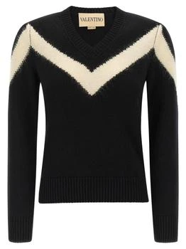Valentino | Valentino VLogo Signature Contrast Intarsia Knit Jumper