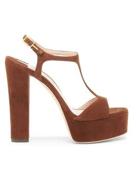 Tom Ford | Suede Brass-Embellished High-Heel Sandals