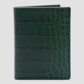 Tom Ford Dark Green Leather Card Holder
