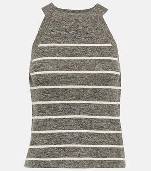 Brunello Cucinelli | Striped linen blend tank top