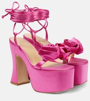 Magda Butrym | Appliqué satin platform sandals