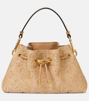 Jimmy Choo | Bon Bon Small raffia bucket bag