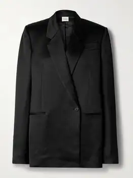 Khaite | Willow Double-breasted Mikado Blazer - US10