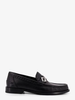 Fendi | FF Metal leather loafers