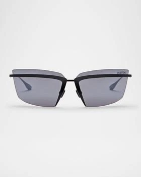 Valentino | V-Lure Rimless Acetate 
Titanium Cat-Eye Sunglasses