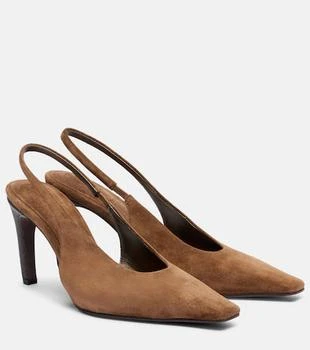 Brunello Cucinelli | Monili suede slingback pumps