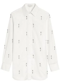 Stella McCartney | Crystal-embellished cotton-poplin shirt