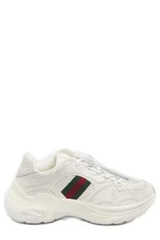 Gucci | Gucci Web Detailed Lace-Up Sneakers