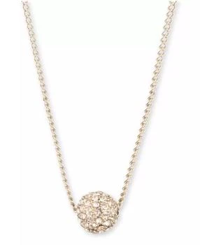 Givenchy Crystal Fireball Pendant Necklace 16" + 2" extender