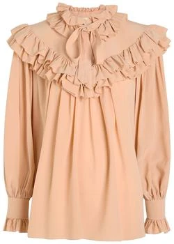 Chloé | Ruffled silk-chiffon blouse