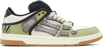 AMIRI | White & Green XL Skel Top Low Sneakers