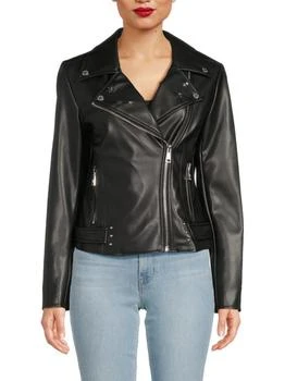 Faux Leather Moto Jacket