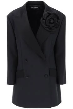 Dolce
Gabbana | Dolce
Gabbana Floral Patch Straight Hem Blazer