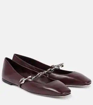 Jimmy Choo | Diamond Tilda leather ballet flats