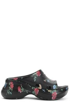 Balenciaga | Balenciaga Rose Printed Pool Slides