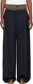 Sacai | Navy & Khaki Suiting Mix Trousers