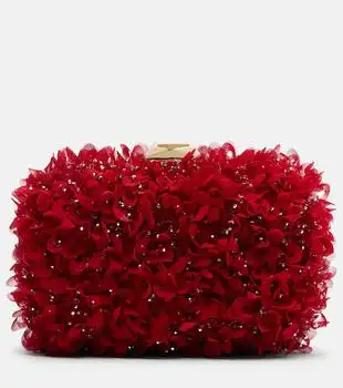 Jimmy Choo | Cloud embellished satin clutch