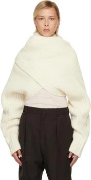 Sacai | Off-White Wool Knit Pullover Turtleneck